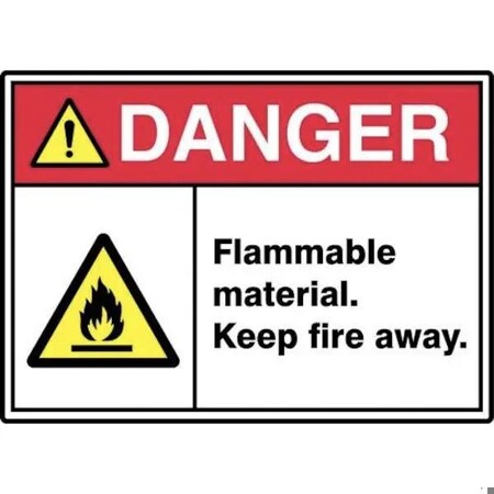 Accuform ANSI ISO DANGER Safety Sign FLAMMABLE MRHL009XL